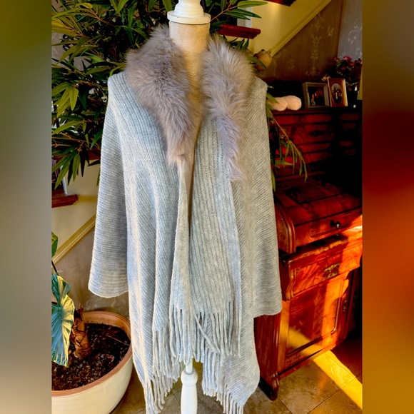 MIXIT ladies sweater wrap photo for a collar ONE  SIZE NWOT gray - Picture 8 of 10
